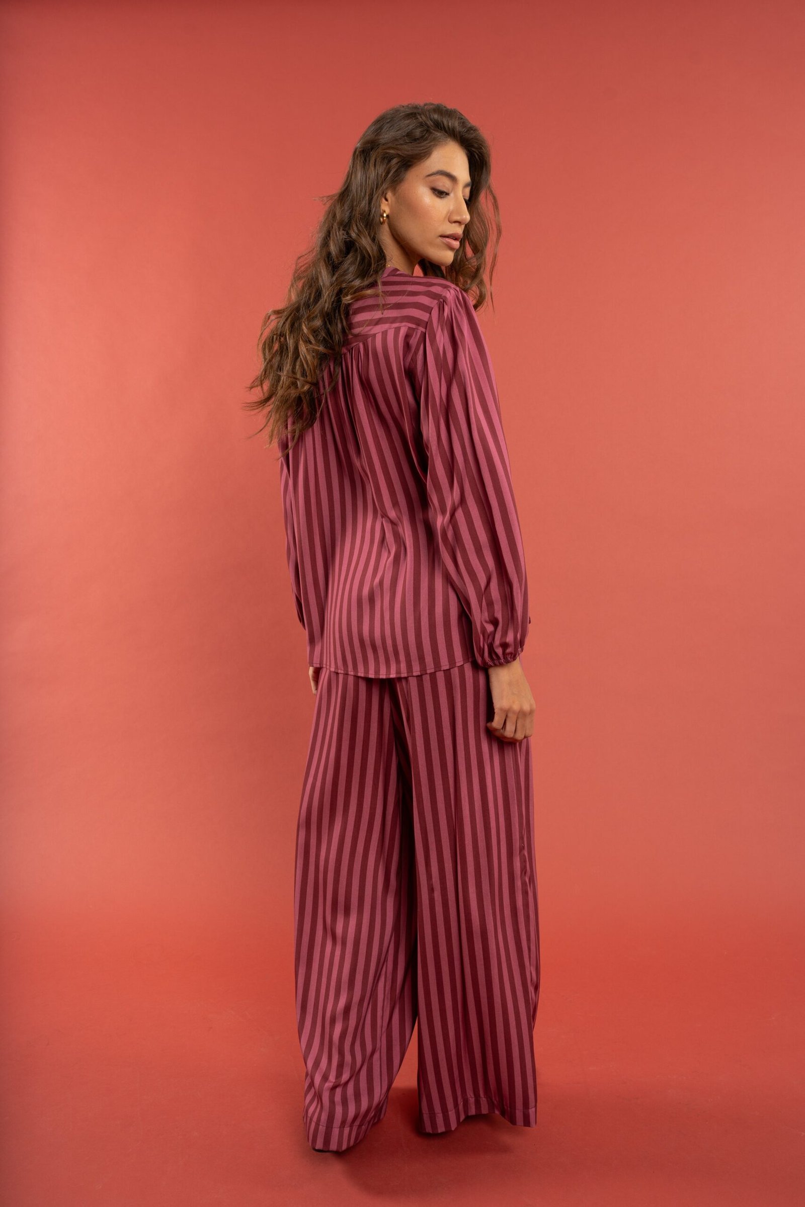 Peacock Pants - Burgundy Stripe - Image 4