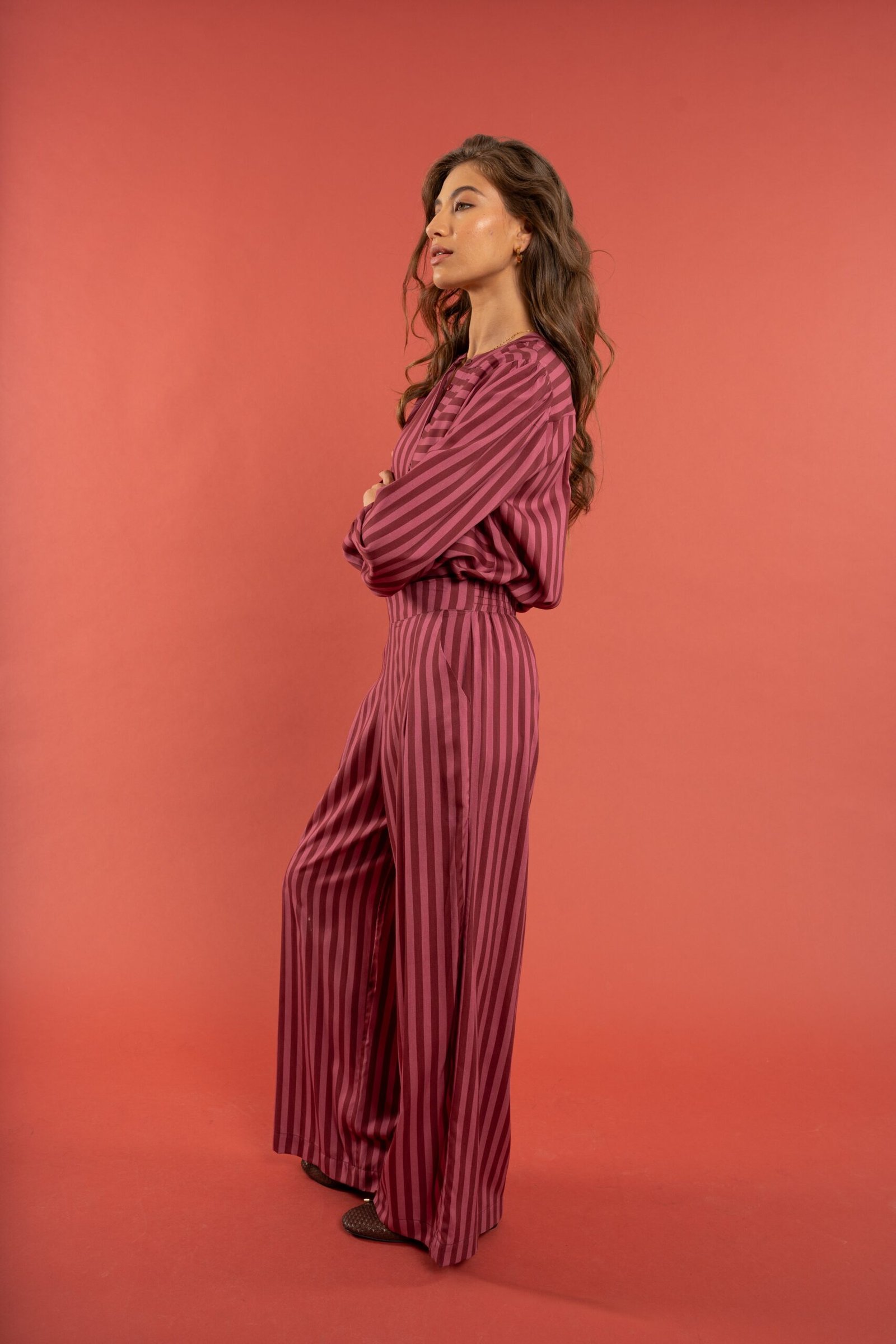 Peacock Pants - Burgundy Stripe - Image 3