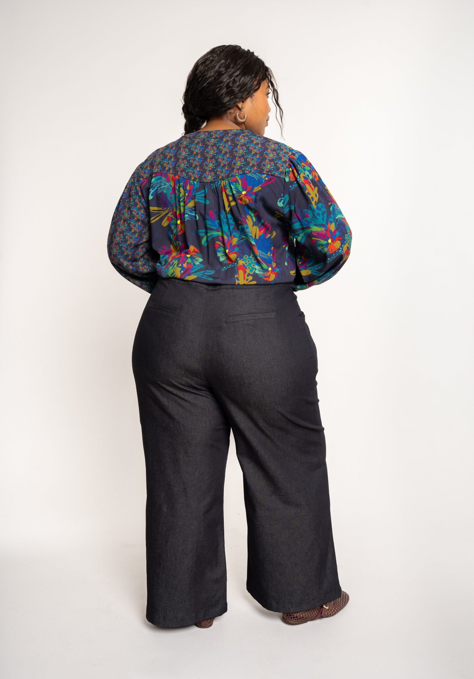 Brunch Blouse - Navy Floral Combo - Image 5