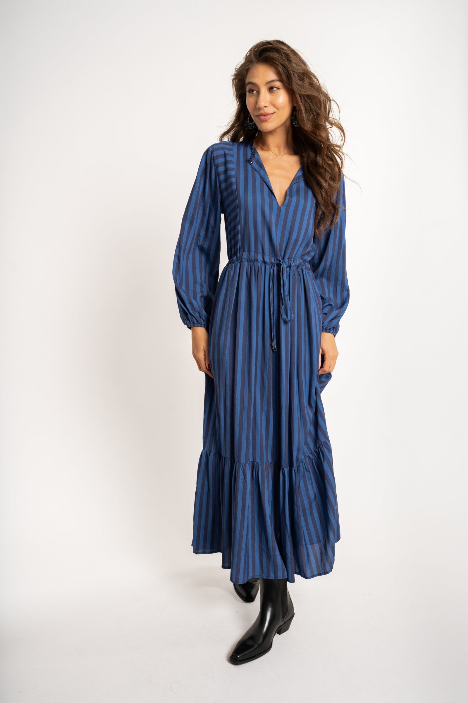 Joan Dress - Blue Stripe - Image 5