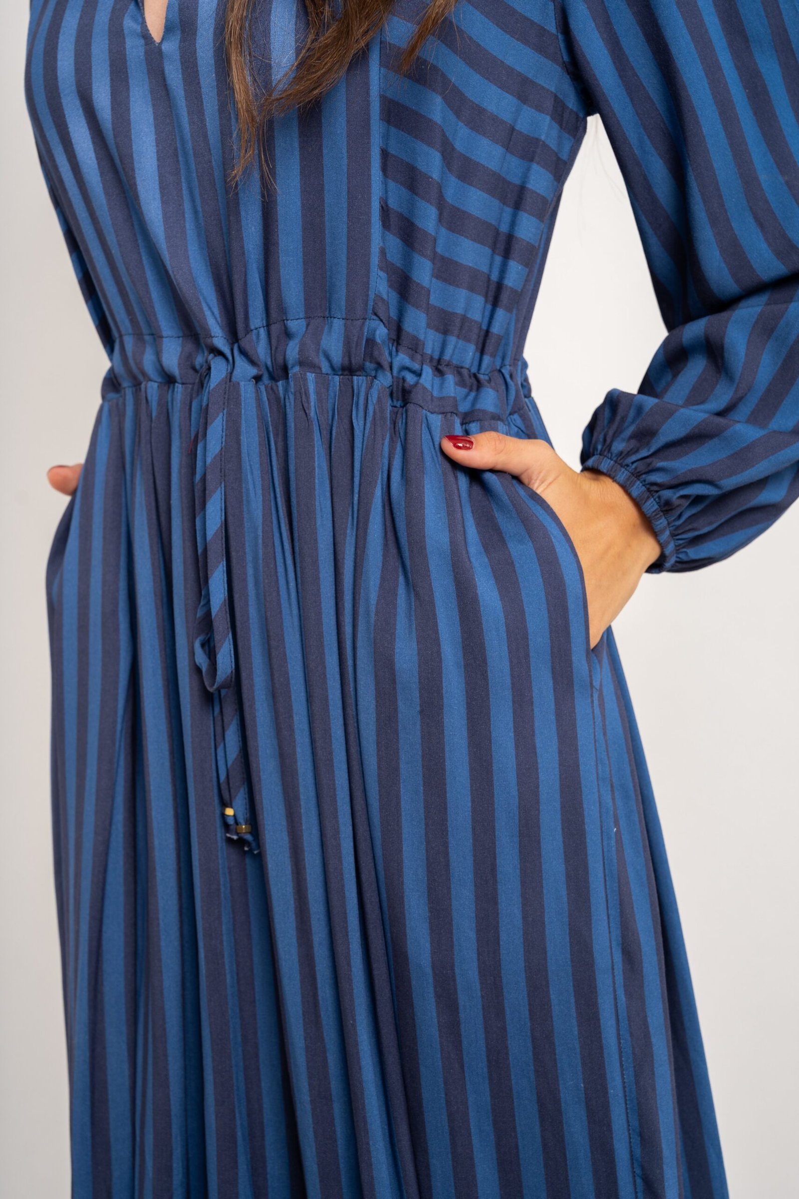 Joan Dress - Blue Stripe - Image 6