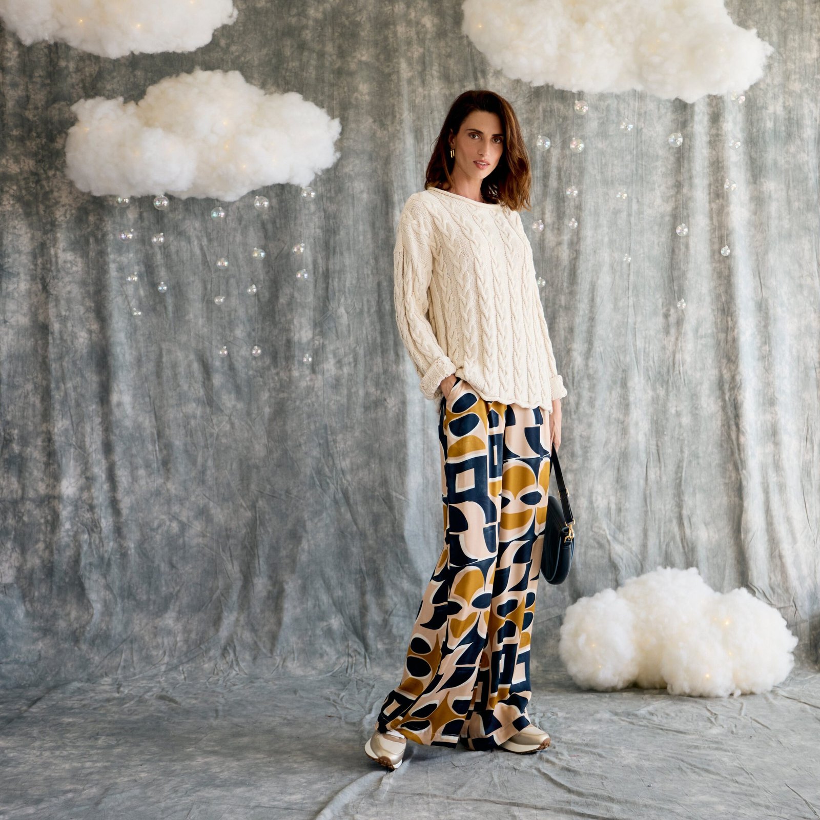 Peacock Pants - Toffee Geo