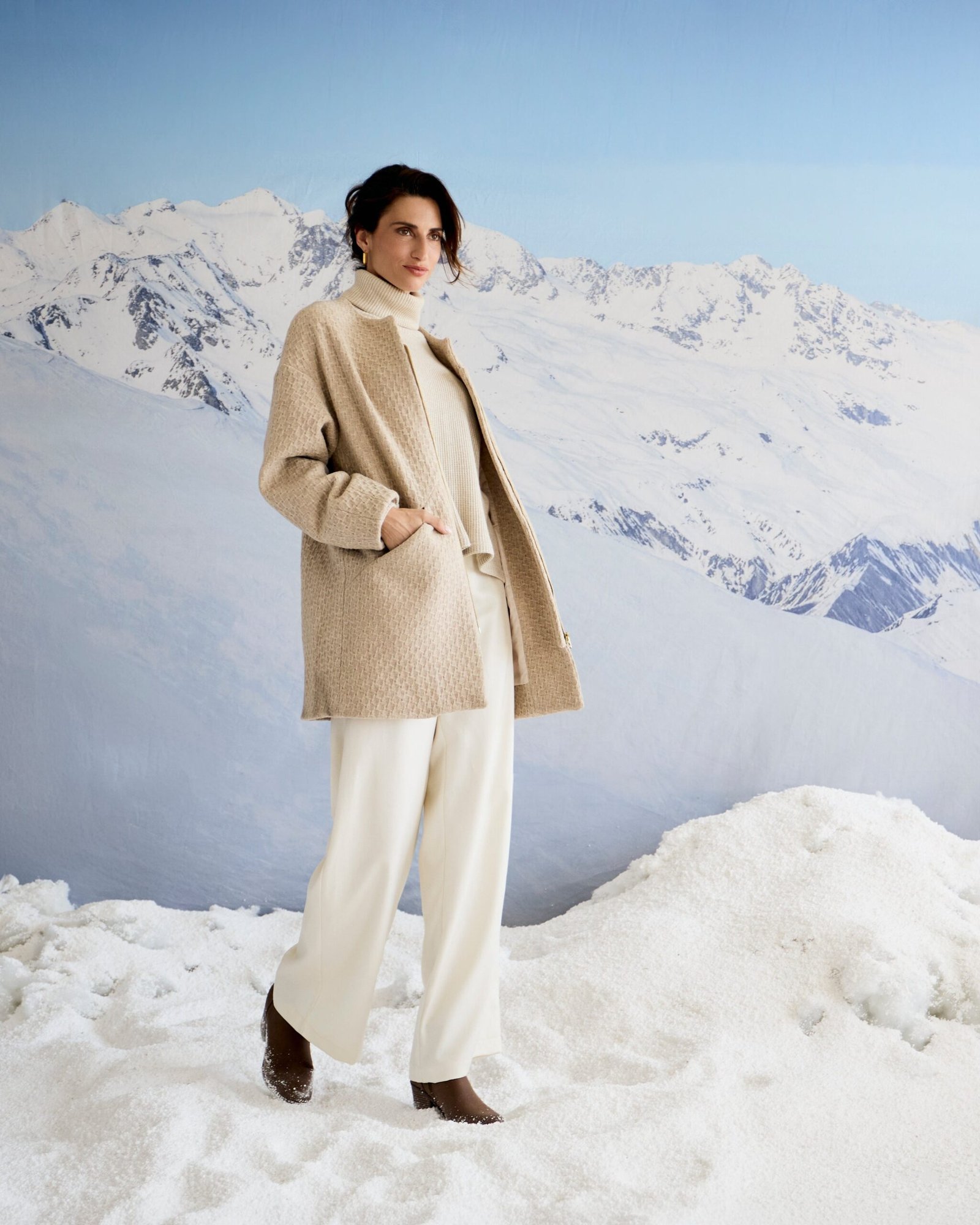 Alex Coat - Oatmeal Pure Wool - Image 5