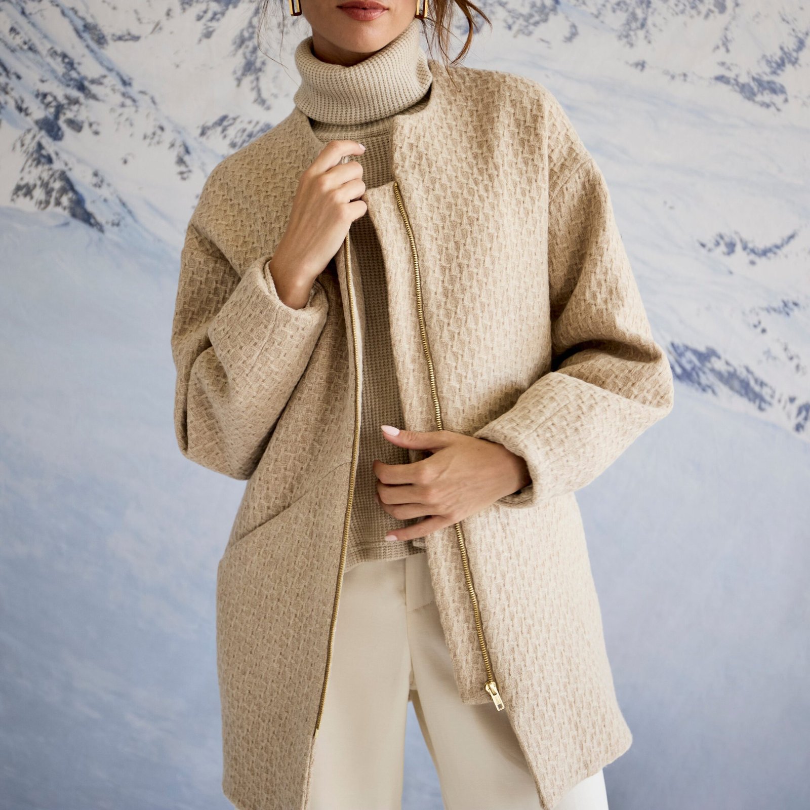 Alex Coat - Oatmeal Pure Wool