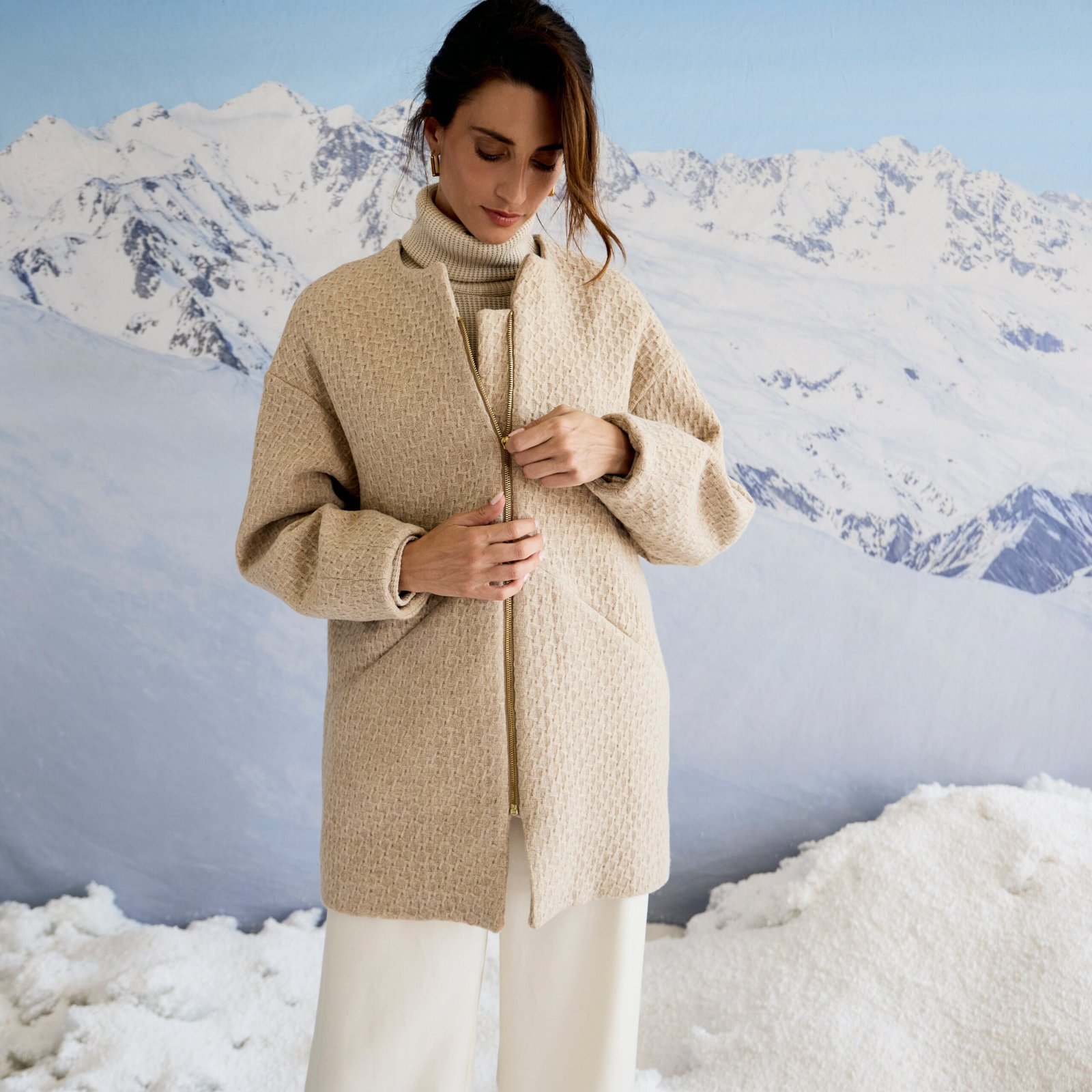 Alex Coat - Oatmeal Pure Wool - Image 4