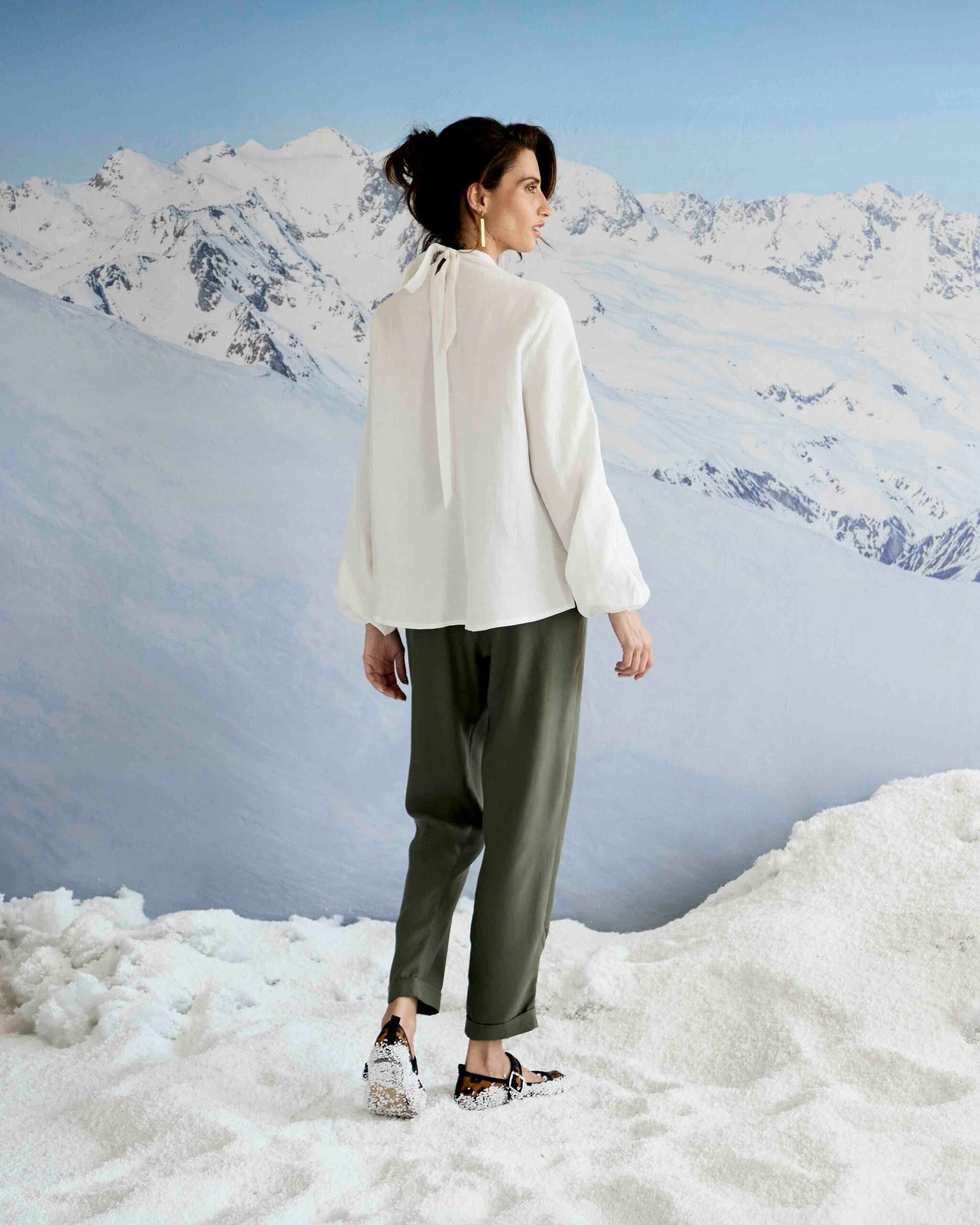 Inset Blouse - White - Image 5