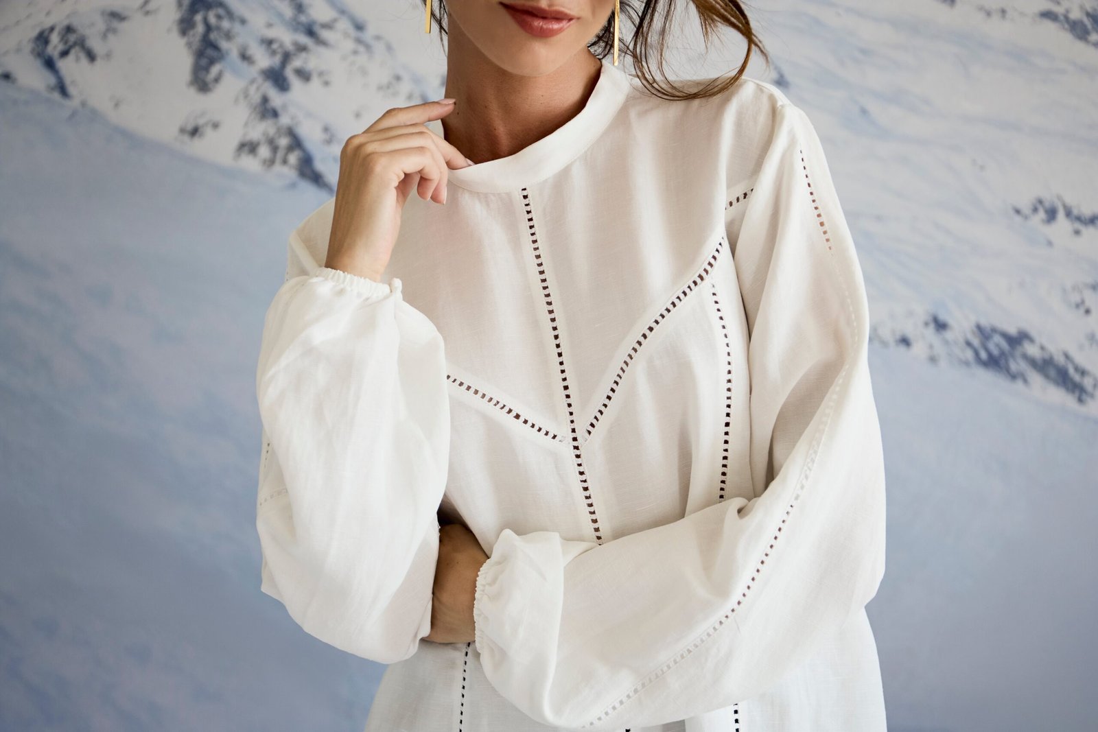 Inset Blouse - White