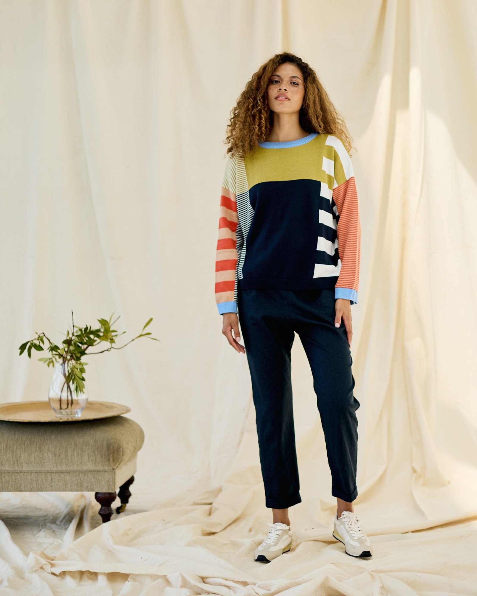 Ashley Pants - Navy Slub